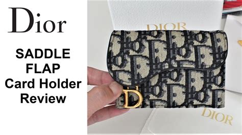 dior saddle flap card holder review